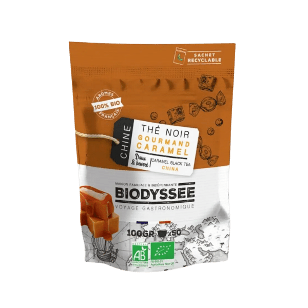 Biodyssée - Thé noir gourmand au caramel bio - 100g