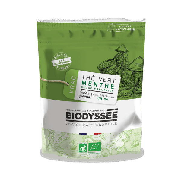 Biodyssée - Thé vert à la menthe douce Marocaine bio - 1kg