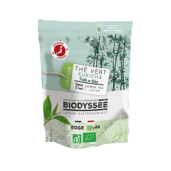 Biodyssée - Thé vert Kukicha vert du Japon bio - 80g