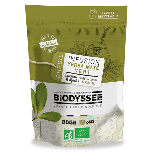 Biodyssée - Yerba maté large vert du brésil bio - 80g