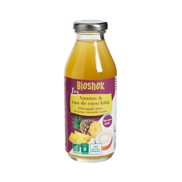 Bioshok - Jus d'ananas et eau de coco - 350ml