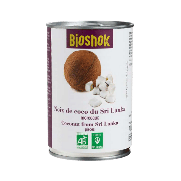 Bioshok - Noix de coco en cube du Sri Lanka bio - 400g