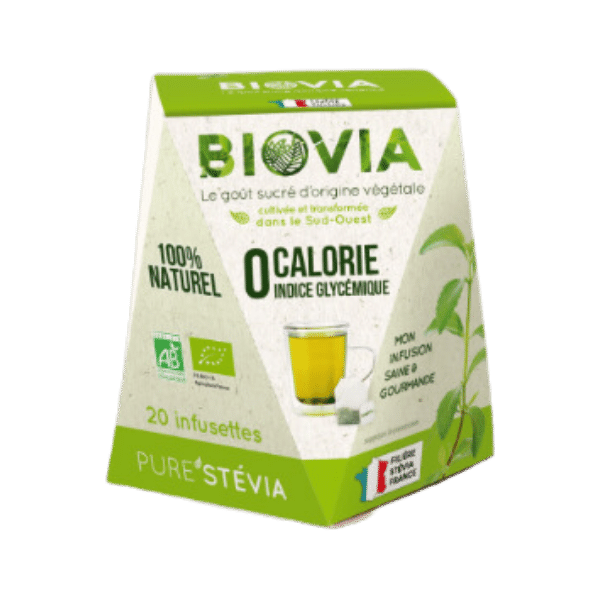 Biovia - Infusion à la stévia - 20 infusettes - 400g
