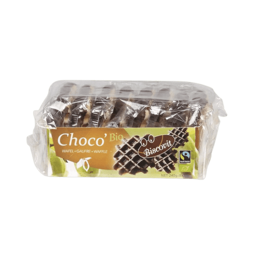 Biscovit - Gaufres chocolat et sucre de canne bio - x6