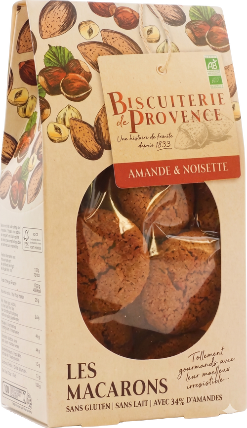Biscuiterie de Provence - Macarons aux amandes bio - 130g - 3571305102012