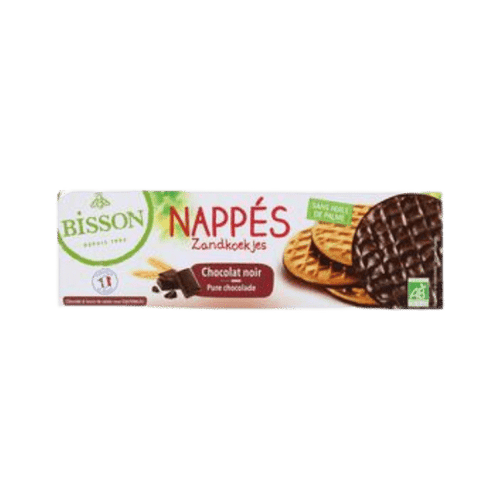 Bisson - Biscuits nappés au chocolat noir bio - 120g