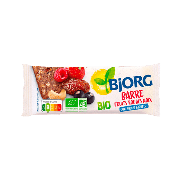 Bjorg - Barre fruits rouges et noix bio - 30g