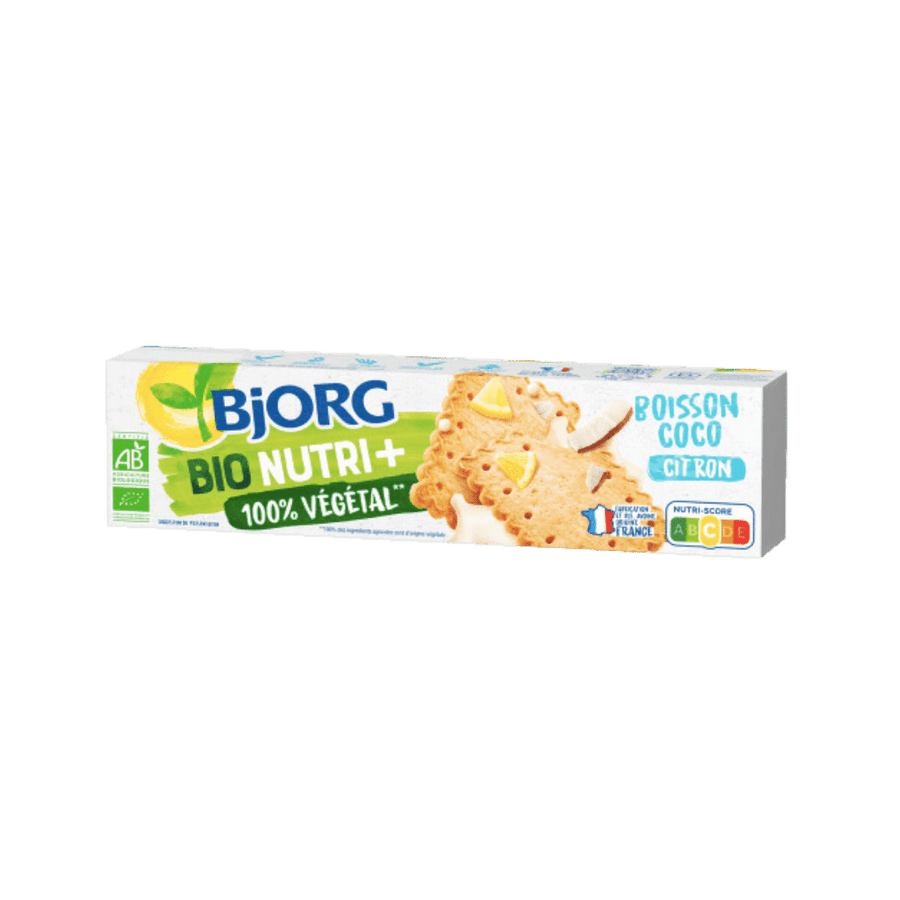 Bjorg - Biscuit végétal à la coco et au citron bio - 110g