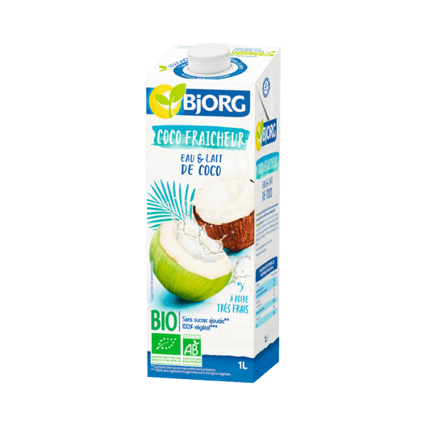 Bjorg - Lait et eau de coco fraîcheur bio - 1L