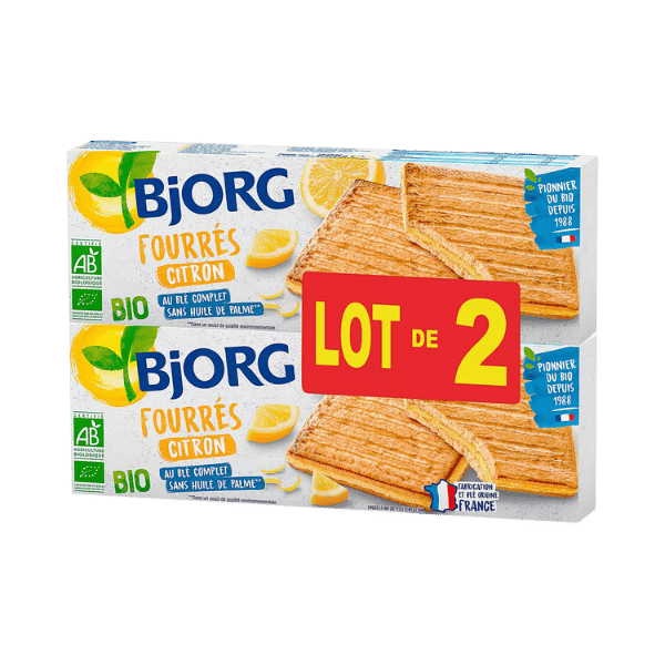 Bjorg - Lot de 2 fourrés citron bio - 2x225g