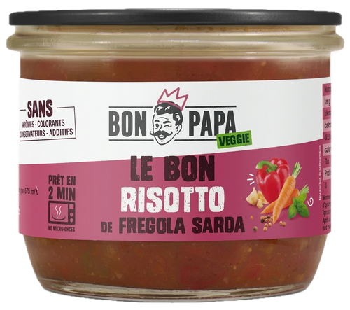 Bon Papa - Plat préparé Le Bon Risotto Végétarien Fregola Sarda- 300g - 3760250162008