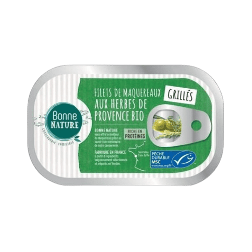 Bonne Nature - Filets de maquereaux grillés aux herbes de Provence bio - 100g