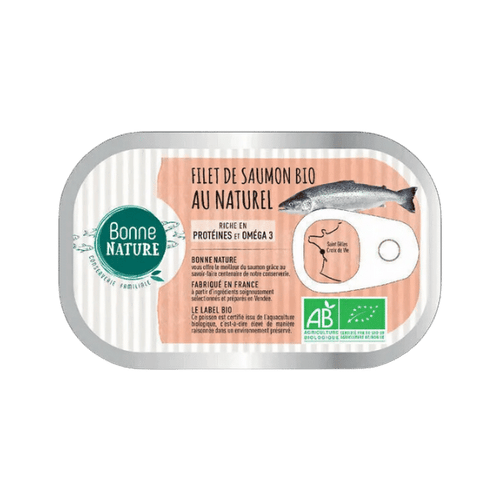 Bonne Nature - Filets de saumon au naturel bio - 125g