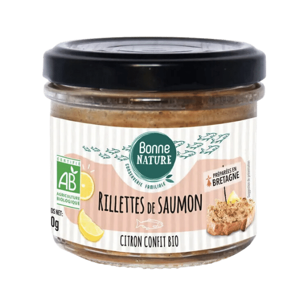 Bonne Nature - Rillettes de saumon et citron confit bio - 90g