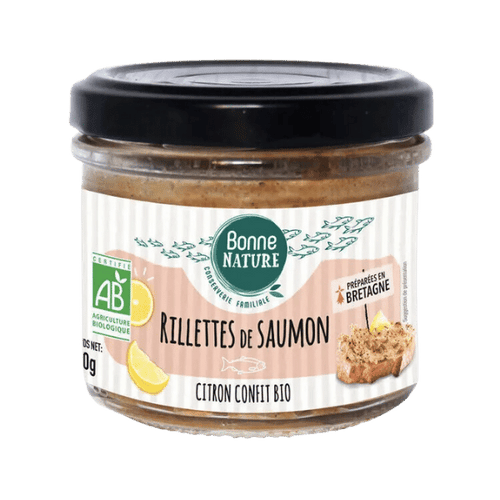 Bonne Nature - Rillettes de saumon et citron confit bio - 90g