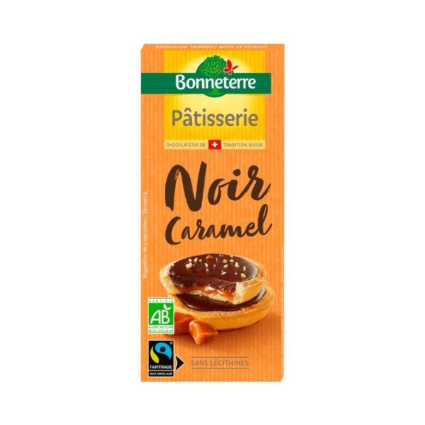 Bonneterre - Chocolat Noir Caramel Pâtisserie bio - 180g