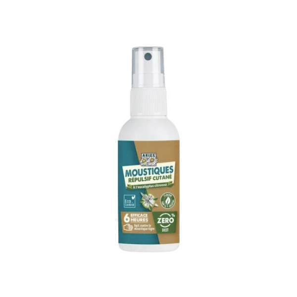 Spray répulsif cutané Moustiques efficace 6 heures - 75ml - Aries