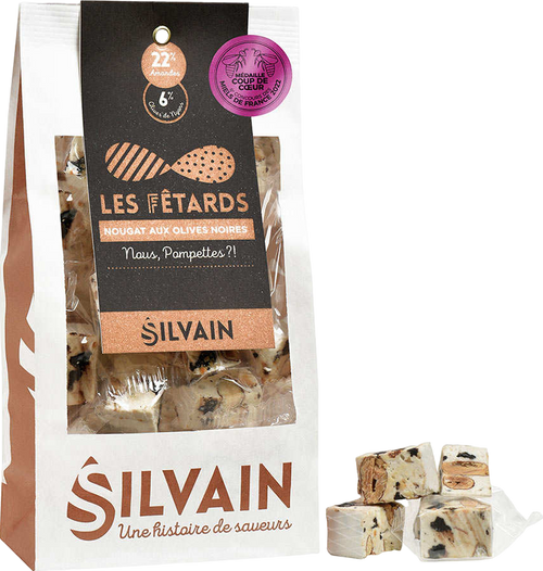 Nougat blanc aux olives noires - 125g