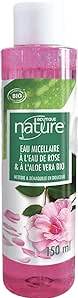 Eau micellaire à l'eau de rose et aloe Vera bio - 150ml