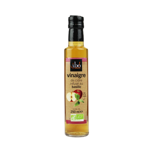 Vinaigre de cidre au basilic bio - 25 cl
