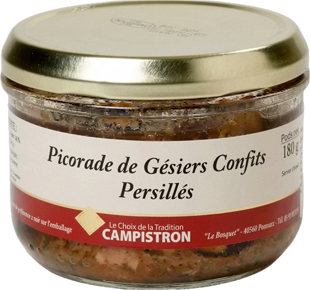 Campistron & Grihon - Picorade de gésiers confits - 180g - 3700744300639