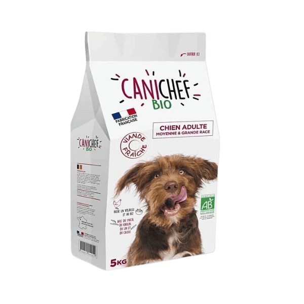 Canichef - Croquettes pour chien moyenne et grande race bio - 5kg