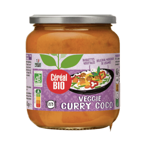 Céréal Bio - Bocal Veggie curry coco bio - 380g