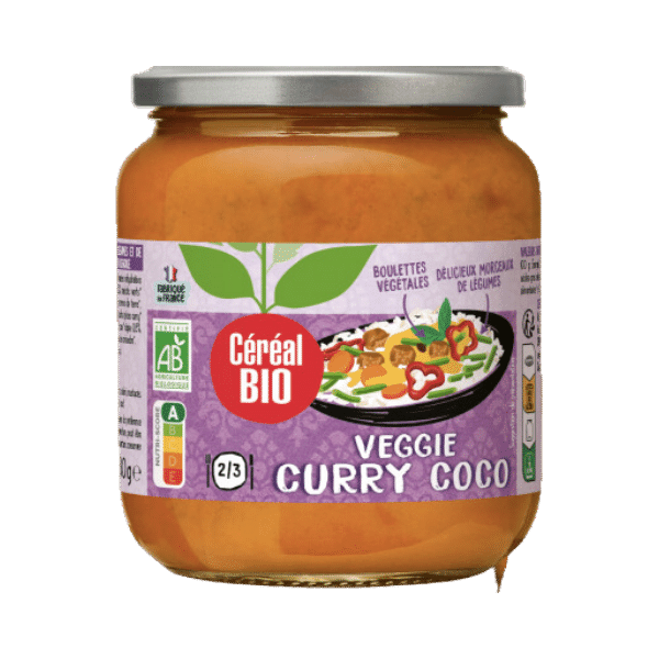 Céréal Bio - Bocal Veggie curry coco bio - 380g