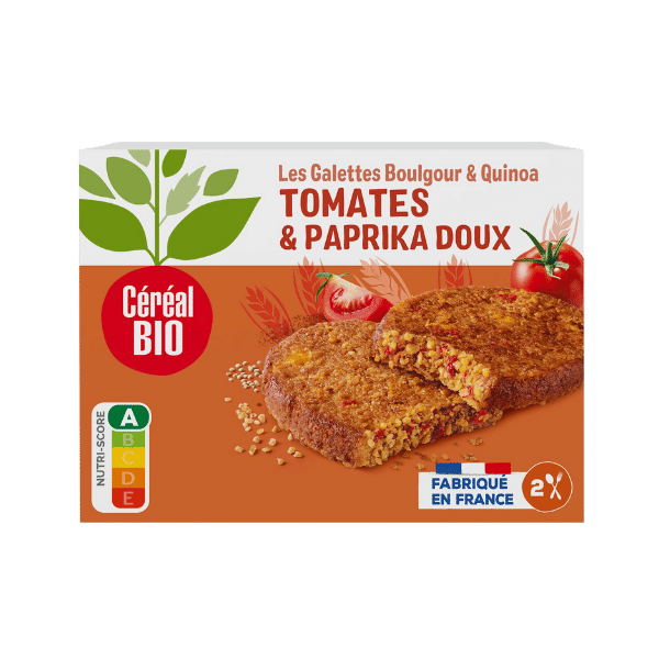 Céréal Bio - Galettes quinoa tomate et paprika doux bio - 2x100g
