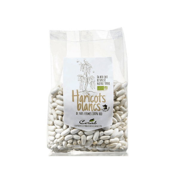 Corab Coopérative - Haricots blancs lingots bio - 500g