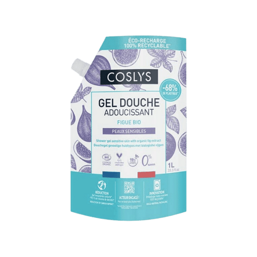 Coslys - Éco-recharge gel douche à la figue bio - 1L