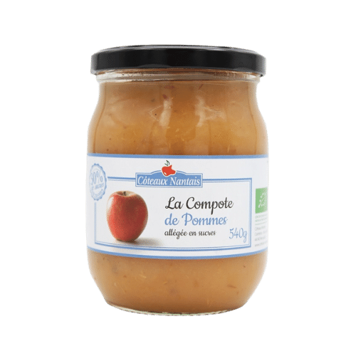 Côteaux Nantais - Compote de pommes allégée en sucres bio - 540 g