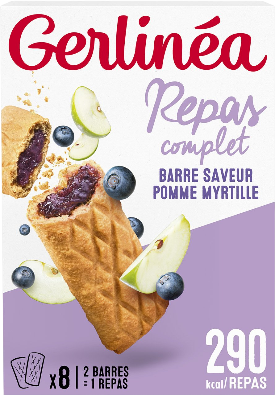 Barres fourrées pomme myrtille - 360g