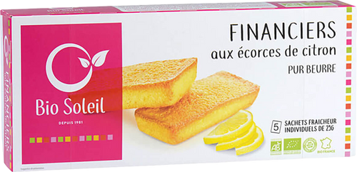 Financiers pur beurre aux écorces de citron bio - 125g