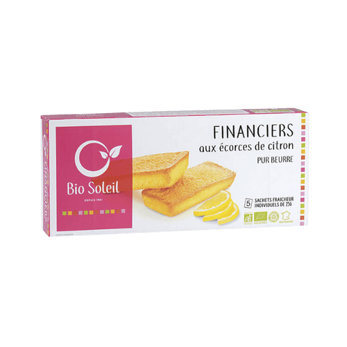 Financiers pur beurre aux écorces de citron bio - 5x25g