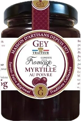 Confit de myrtilles au poivre - 10cl