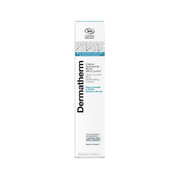 Dermatherm - Crème hydratante légère ultra confort bio - 50ml