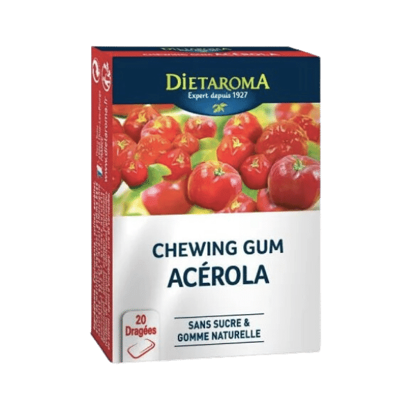 Dietaroma - Chewing-gum à l'acérola - 20 unités