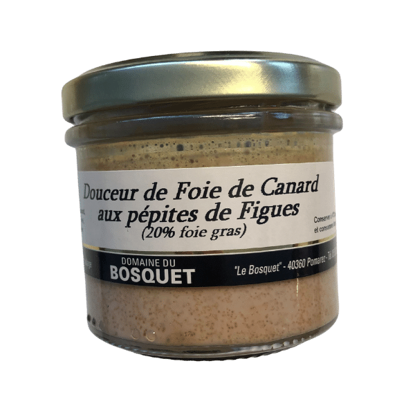 Domaine du Bosquet - Douceur de foie de canard aux pépites de figues (20% foie gras) - 80g