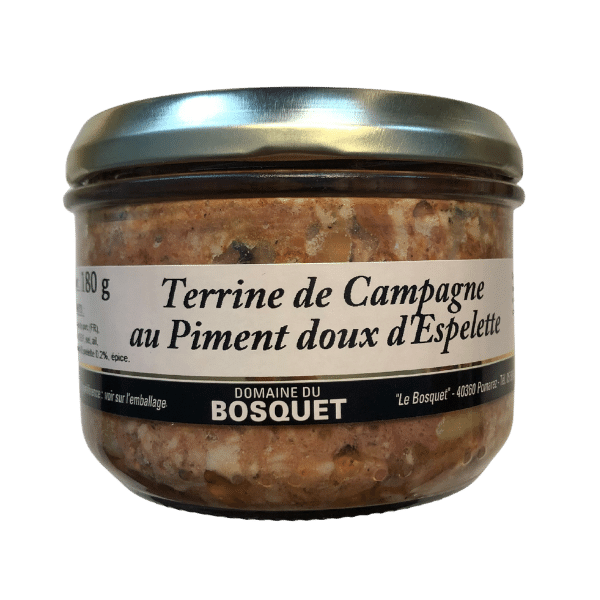 Domaine du Bosquet - Terrine campagne au piment doux d'Espelette - 180g