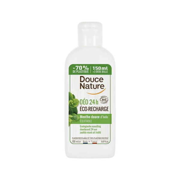 Douce Nature - Éco recharge de déodorant à la menthe bio - 150ml