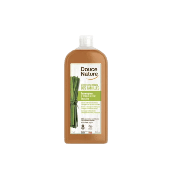 Douce Nature - Shampoing/douche familles au lemongrass bio - 1l
