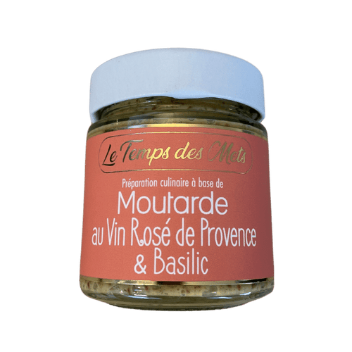 Moutarde Vin rosé et basilic - 110g