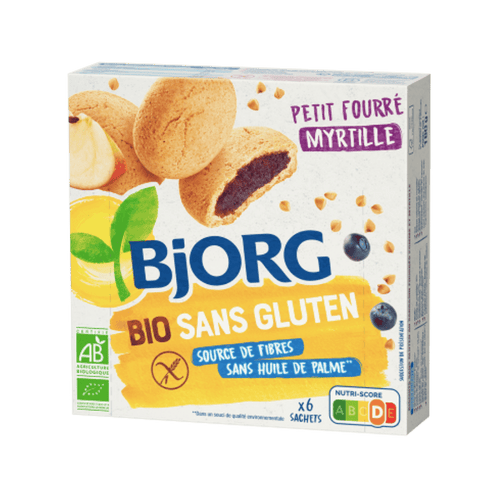 Petits biscuits à la myrtille sans gluten bio - 180g