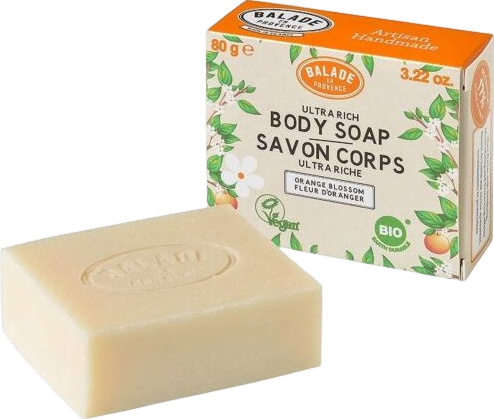 Savon corporel à la fleur d'oranger bio - 80g