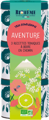 Trio d'Infusions Aventure vrac 3 boîtes 150g bio