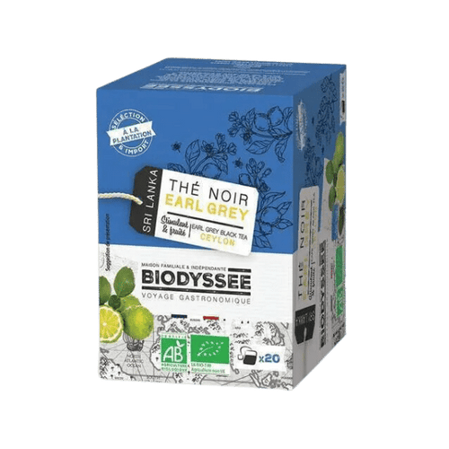 Infusettes de thé noir earl grey de Ceylan bio - x20