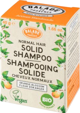 Shampoing solide Fleurs d'oranger tous cheveux bio - 40g