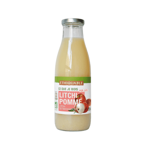 Ethiquable - Pur jus de pomme et litchi bio - 75cl
