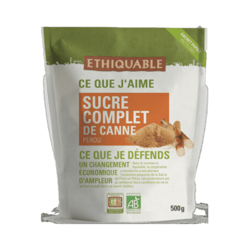 Ethiquable - Sucre complet du Pérou bio - 500g